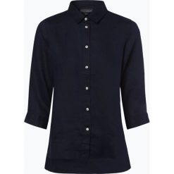 Franco Callegari - Bluzka damska z lnu, niebieski. Niebieskie bluzki damskie Franco Callegari, bez wzorów, ze lnu, eleganckie, bez kołnierzyka, bez rękawów. Za 229,95 zł.