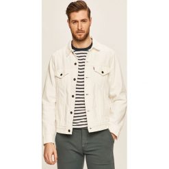 Levi's - Kurtka jeansowa. Białe płaszcze męskie Levi's®, s, bez wzorów, z bawełny, krótkie, bez kaptura. W wyprzedaży za 399,90 zł.