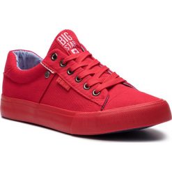 Tenisówki BIG STAR - AA174093 Red. Czerwone półbuty męskie wsuwane marki BIG STAR, na co dzień, bez wzorów, z gumy, retro. Za 109,00 zł.