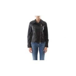 Kurtki skórzane Kaos Collezioni KI1NW013. Czarne kurtki damskie Kaos Collezioni, bez wzorów, bez kaptura. Za 260,74 zł.