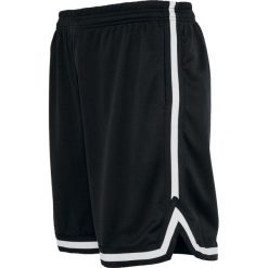 Bermudy męskie: Urban Classics Stripes Mesh Shorts Krótkie spodenki czarny/biały