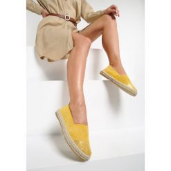Żółte Espadryle Meliphonos. Żółte espadryle damskie Renee, bez wzorów, bez obcasa. Za 79,99 zł.