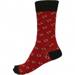 Skarpety unisex. Czerwone skarpetki męskie Gino Rossi, z bawełny. Za 19,90 zł.