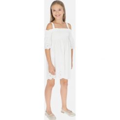 Mayoral - Sukienka dziecięca 128-167 cm. Żółte sukienki dziewczęce Mayoral, bez wzorów, z bawełny, casualowe, bez rękawów, rozkloszowane. Za 170,90 zł.