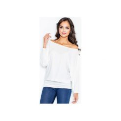 Bluzka M037 Ecru. Brązowe bluzki damskie FIGL, s, bez wzorów, bez kołnierzyka, z długim rękawem. Za 65,00 zł.