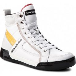 Sneakersy CALVIN KLEIN JEANS - Nicola S1774 White/White/Sunflower. Białe sneakersy męskie Calvin Klein Jeans, bez zapięcia. W wyprzedaży za 489,00 zł.