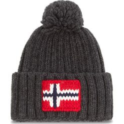 Czapka NAPAPIJRI - Semiury 1 N0YGSE Dark Grey Mel 197. Szare czapki męskie Napapijri, bez wzorów, z wiskozy. W wyprzedaży za 129,00 zł.