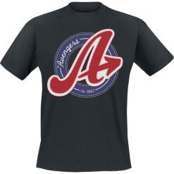 Avengers Logo T-Shirt czarny. Czarne t-shirty męskie z nadrukiem Avengers, m, z okrągłym kołnierzem. Za 74,90 zł.
