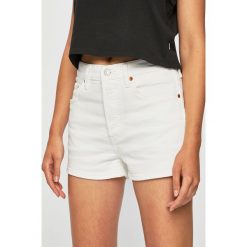 Levi's - Szorty. Białe szorty damskie Levi's®, s, bez wzorów, z elastanu, casualowe, z podwyższonym stanem. W wyprzedaży za 199,90 zł.