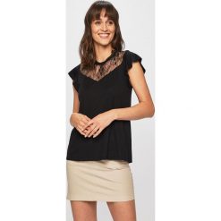 Only - Top. Niebieskie bluzki damskie ONLY, na co dzień, s, w koronkowe wzory, z elastanu, z okrągłym kołnierzem, bez rękawów. W wyprzedaży za 59,90 zł.