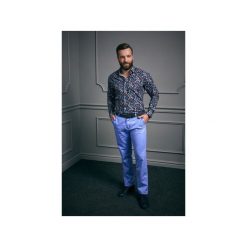 KOSZULA LEAVES. Białe koszule męskie l, z nadrukiem, z bawełny, sportowe. Za 164,50 zł.