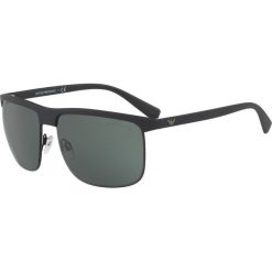 Emporio Armani - Okulary EA4108. Czarne okulary przeciwsłoneczne męskie marki Emporio Armani, z materiału, prostokątne. Za 549,90 zł.