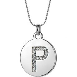 Naszyjniki damskie: Naszyjnik „Letter ‚P’ Medallion” z zawieszką – dł. 43 cm