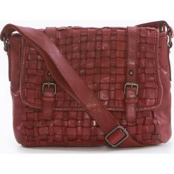 Torebki klasyczne damskie: Skórzana torebka w kolorze czerwonym – 27 x 23 x 11 cm