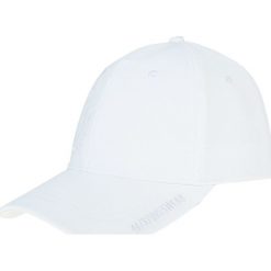 Czapka męska CAM200 - biały. Białe czapki z daszkiem męskie marki 4f, z nadrukiem, z materiału. Za 29,99 zł.