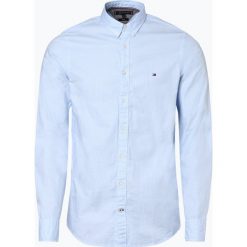 Tommy Hilfiger - Koszula męska, niebieski. Niebieskie koszule męskie na spinki TOMMY HILFIGER, m, z dekoltem karo. Za 349,95 zł.