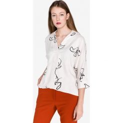 SELECTED Irena Bluzka Biały. Białe bluzki damskie Selected, bez wzorów, z wiskozy, bez kołnierzyka, bez rękawów. Za 357,95 zł.