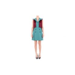 Sukienki krótkie Elisabetta Franchi AB48787E2. Zielone sukienki damskie Elisabetta Franchi, bez wzorów, bez kołnierzyka, z krótkim rękawem, krótkie, mini. Za 1040,76 zł.