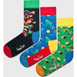 Happy Socks - Skarpetki (3-pack). Skarpetki damskie Happy Socks, bez wzorów, z elastanu. Za 119,90 zł.