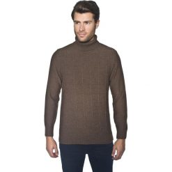 Sweter ripon golf brąz. Swetry męskie Recman, m, bez wzorów, z wełny, klasyczne, z golfem, bez kaptura. Za 259,00 zł.