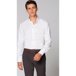 Koszula Biała Almeria 4. Białe koszule męskie LANCERTO, m, z haftami, z bawełny, eleganckie. Za 299,90 zł.