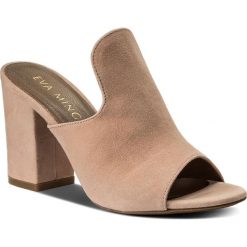 Klapki EVA MINGE - Merida 3P 18CP1372359ES 203. Różowe klapki damskie marki Eva Minge, ze skóry, na obcasie. W wyprzedaży za 299,00 zł.