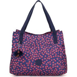 Torebka w kolorze fioletowo-różowym - 41 x 31,5 x 11 cm. Różowe torebki klasyczne damskie Kipling, w paski, z poliesteru, na ramię, bez dodatków. W wyprzedaży za 189,95 zł.