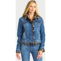 KATANA JEANSOWA Liu Jo. Niebieskie kurtki damskie Liu Jo, s, z aplikacjami, z elastanu, bez kaptura. Za 1013,40 zł.