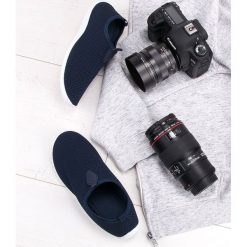 Tenisówki damskie N/M BK-108 Granatowe. Trampki i tenisówki damskie N/M, bez wzorów, z materiału, bez zapięcia. Za 36,00 zł.