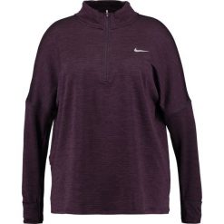 Nike Performance THERMA SPHERE Koszulka sportowa port wine heather/port wine/silver. Czerwone topy sportowe damskie Nike Performance, z elastanu, z długim rękawem. W wyprzedaży za 209,30 zł.