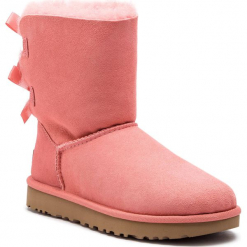 Buty UGG - W Bailey Bow II 1016225 W/Lnt. Czerwone buty zimowe damskie marki Ugg, z materiału. Za 969,00 zł.