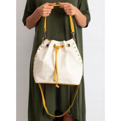 Torebka damska shopper bag worek 0004 ecru - ecru. Torby damskie na zakupy w paski, eleganckie, duże. Za 69,99 zł.