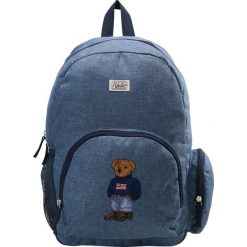 Plecaki męskie: Polo Ralph Lauren CAMPUS BACKPACK Plecak blue chambray nylon/ navy w/boy sweater bear
