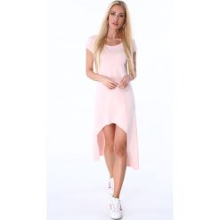 Sukienka Jasnoróżowa 9865. Szare sukienki damskie marki Fasardi, xl, bez wzorów, bez kołnierzyka, bez rękawów. Za 59,00 zł.