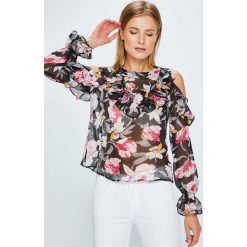 Answear - Bluzka. Szare bluzki damskie ANSWEAR, l, z poliesteru, casualowe, z okrągłym kołnierzem. W wyprzedaży za 39,90 zł.