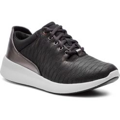 Sneakersy CLARKS - Un Alfresco Lo 261357194 Black Leather. Czarne półbuty damskie Clarks, ze skóry. W wyprzedaży za 249,00 zł.
