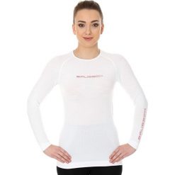 Bluzki sportowe damskie: Brubeck Koszulka damska 3D Run PRO z długim rękawem biała r. XL (LS13140)