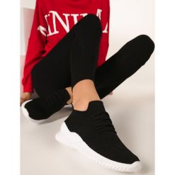 Czarne Buty Sportowe Lucency. Czarne buty sportowe damskie Born2be, bez wzorów, z tkaniny, sportowe, trekkingowe. Za 79,99 zł.