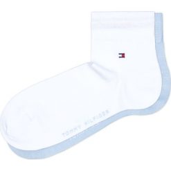 Tommy Hilfiger 2-pack Skarpetki Niebieski Biały. Niebieskie skarpetki męskie TOMMY HILFIGER, bez wzorów, z bawełny. Za 51,95 zł.