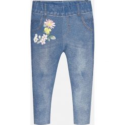 Mayoral - Legginsy dziecięce 68-98 cm. Niebieskie spodnie dziewczęce Mayoral, bez wzorów, z elastanu. W wyprzedaży za 39,90 zł.