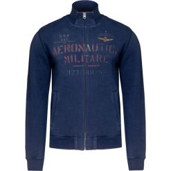 Bluza AERONAUTICA MILITARE. Brązowe bluzy męskie Aeronautica Militare, z nadrukiem, z bawełny, ze stójką, bez rękawów, bez kaptura. Za 600,00 zł.