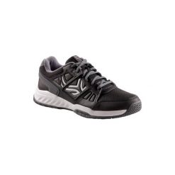 BUTY tenisowe TS160 męskie na każdą nawierzchnię. Czarne buty sportowe męskie ARTENGO, z poliesteru, bez zapięcia, tenisowe. Za 99,99 zł.