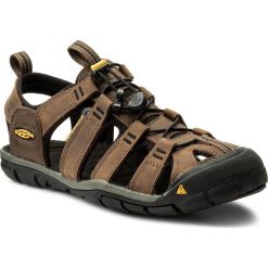 Sandały KEEN - Clearwater Cnx Leather 1013106 Dark Earth/Black. Pomarańczowe sandały męskie Keen, ze skóry, bez zapięcia. Za 459,95 zł.
