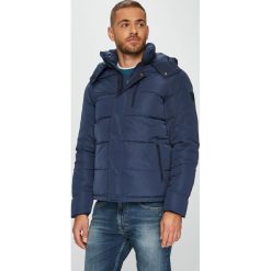 Wrangler - Kurtka. Niebieskie płaszcze męskie Wrangler, s, bez wzorów, z poliesteru, krótkie, z kapturem. W wyprzedaży za 329,90 zł.