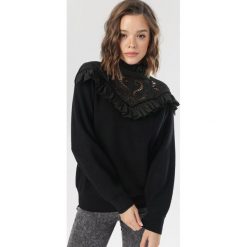 Czarny Sweter Avavianna. Czarne swetry damskie Born2be, s, bez wzorów, bez rękawów, bez kaptura. Za 149,99 zł.