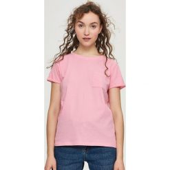 T-shirt z kieszenią - Pomarańczo. Szare t-shirty damskie Sinsay, l. Za 14,99 zł.