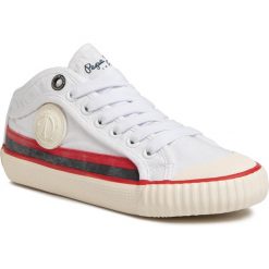 Tenisówki PEPE JEANS - Industry Surf PBS30426 White 800. Białe trampki chłopięce Pepe Jeans, bez wzorów, z jeansu, na sznurówki. W wyprzedaży za 199,00 zł.
