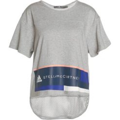 Adidas by Stella McCartney ESS LOGO Tshirt z nadrukiem mottled light grey. Szare topy sportowe damskie marki adidas by Stella McCartney, xs, z nadrukiem, z materiału. Za 229,00 zł.