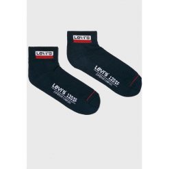 Levi's - Skarpety (2-pack). Niebieskie skarpetki męskie marki Levi's®, bez wzorów, z elastanu. Za 39,90 zł.