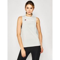 Top Tommy Sport Performance S10S100460. Szare topy damskie Tommy Sport, s, bez wzorów, z poliesteru, polo. W wyprzedaży za 119,00 zł.